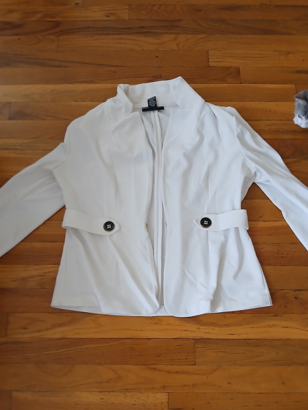 White Open-Front Blazer